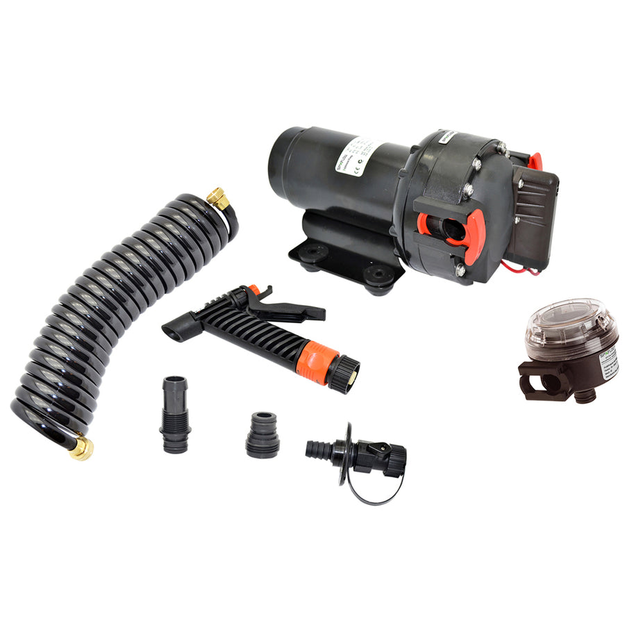 Johnson Pump 52 GPM Aqua Jet Washdown Pump Kit wHose  24V 6453424