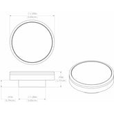Lumitec Halo  Flush Mount Down Light  White Finish  4Color  WhiteBlueRedPurple NonDimming 112820