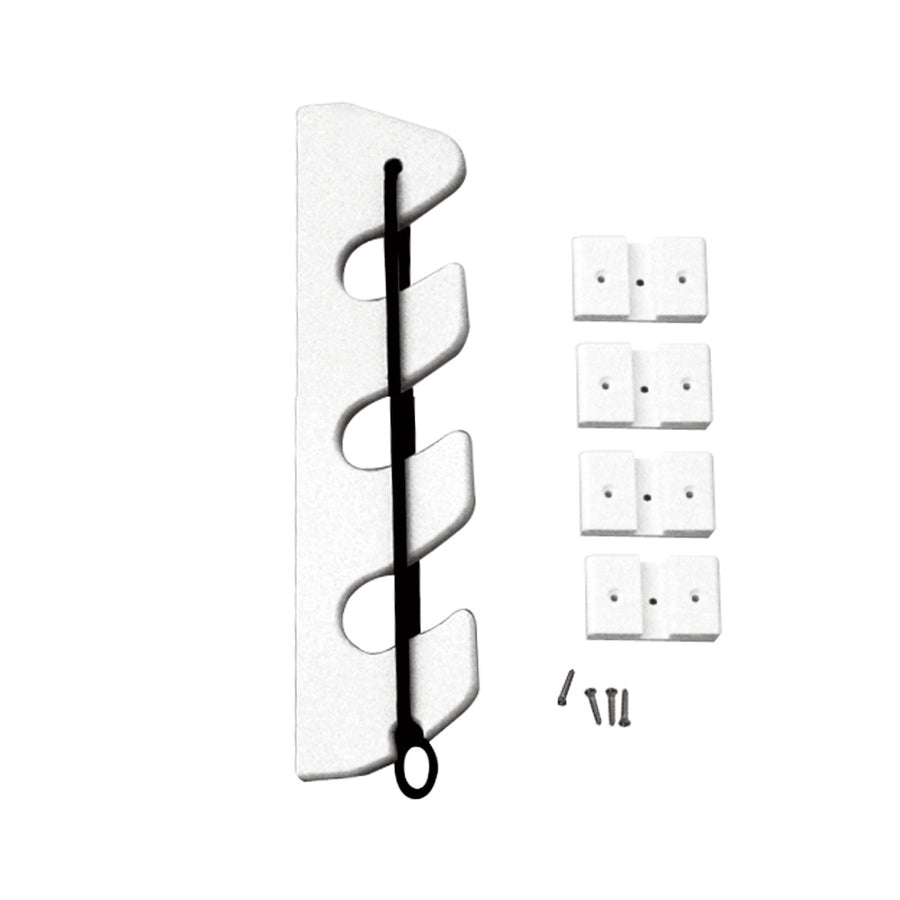 TACO 3Rod Poly Bungee Rod Holder Rack  White P03133W