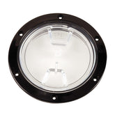Beckson 4 Clear Center Screw Out Deck Plate  Black DP40BC