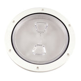 Beckson 6 Clear Center Screw Out Deck Plate  White DP60WC