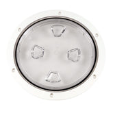 Beckson 8 Clear Center ScrewOut Deck Plate  White DP80WC