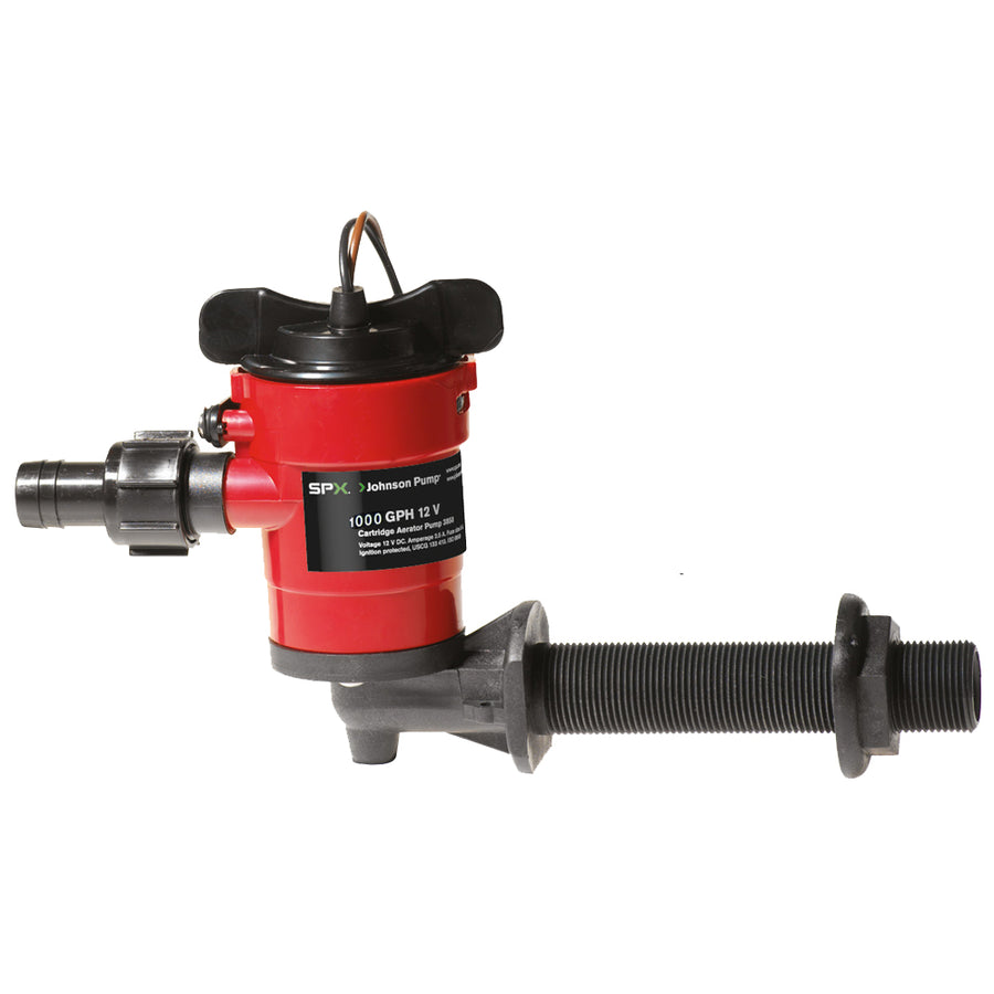 Johnson Pump Cartridge Aerator 1000 GPH 90 Degree Intake  12V 38103