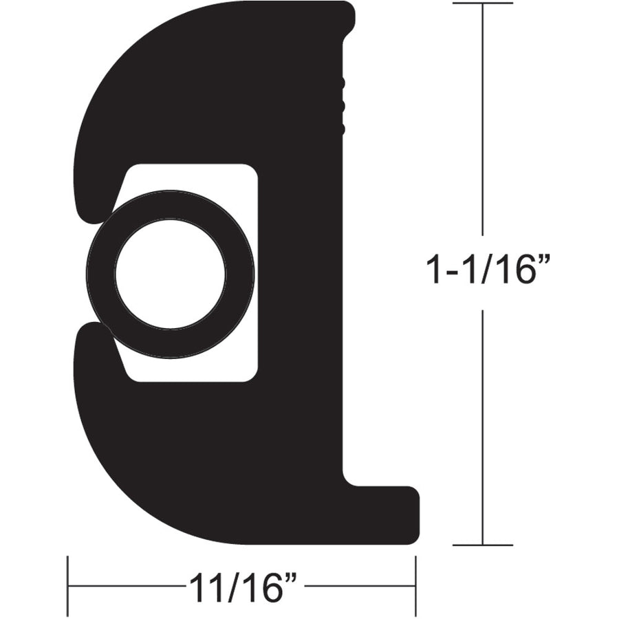 TACO Flex Vinyl Rub Rail Kit  Black wBlack Insert  70  1116 x 1116 V110809BBK702