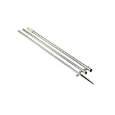 Lees 13 Bright Silver Center Rigger Pole wBlack Spike 138 MX8713CR