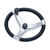 Schmitt Marine Evo Pro 316 Cast Stainless Steel Steering Wheel wControl Knob  155 Diameter 7241521FGK