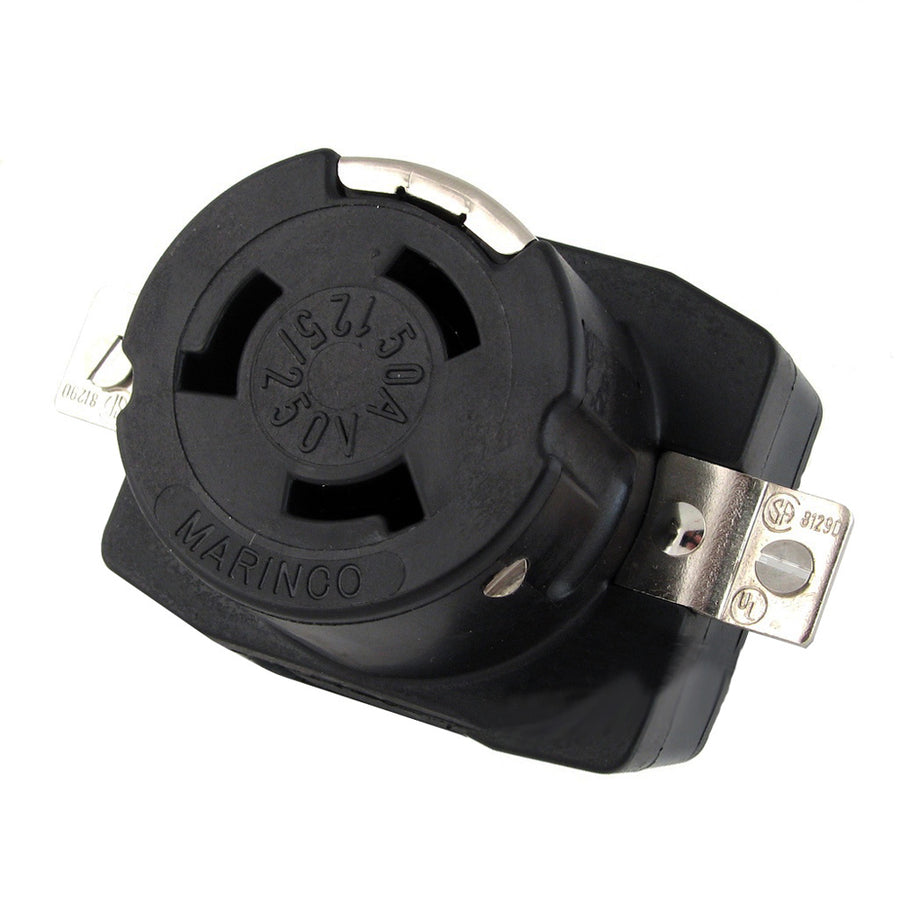 Marinco 6369CR 125250V 50Amp Wire Dockside Receptacle 6369CR
