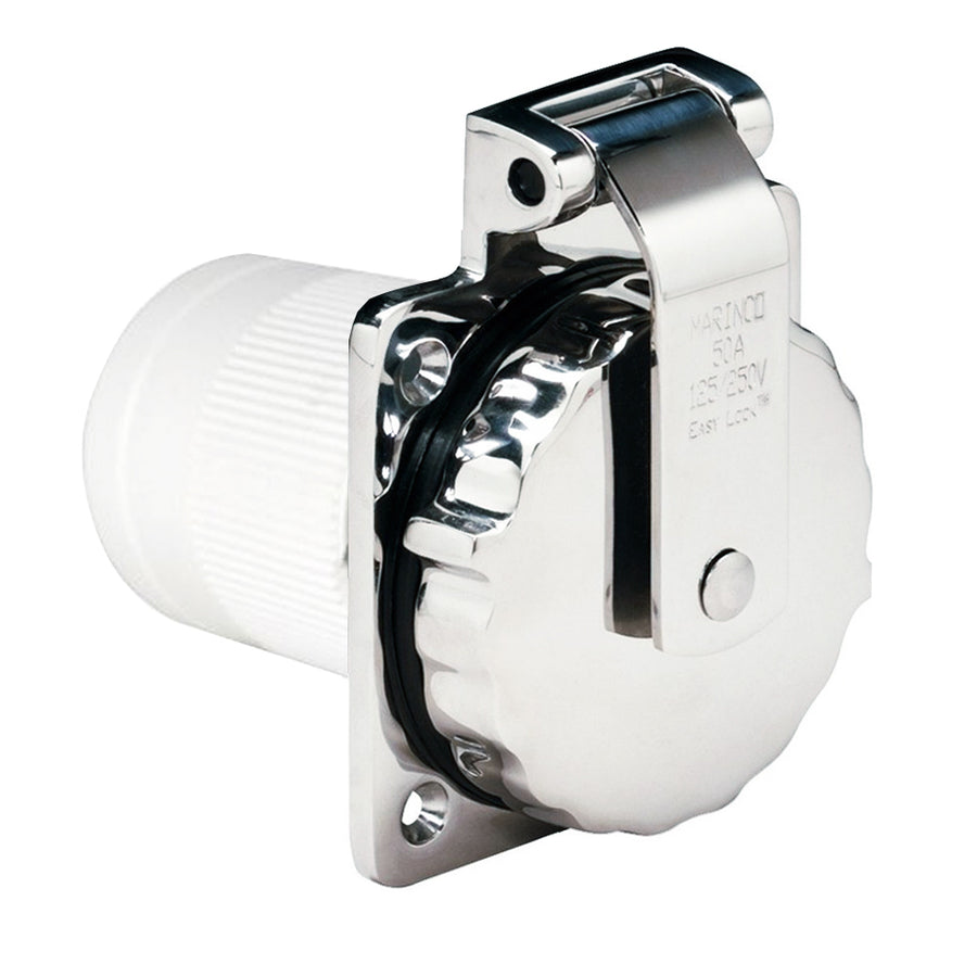 Marinco 6373ELB 50Amp 125250V Stainless Steel Inlet 6373ELB