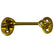Whitecap Cabin Door Hook  Polished Brass  3 S1402BC