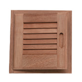 Whitecap Teak Louvered Door  Frame  Left Hand  12 x 12 60721