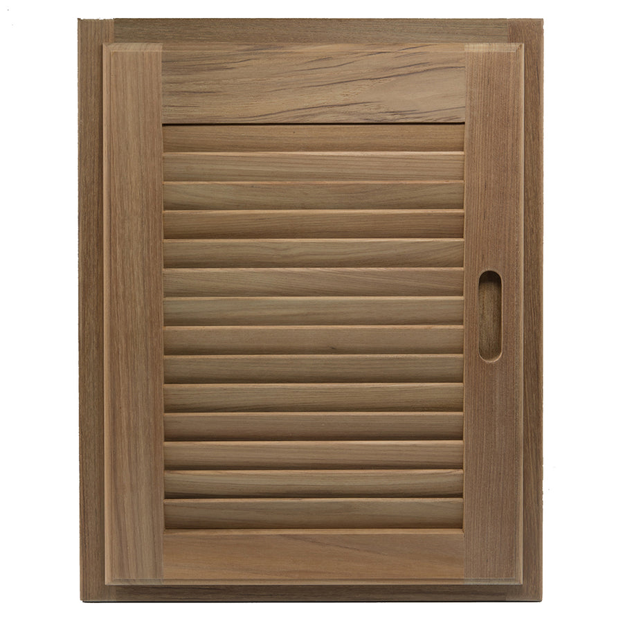 Whitecap Teak Louvered Door  Frame  Right Hand  15 x 20 60724