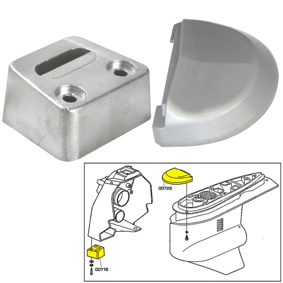 Tecnoseal Anode Kit wHardware  Volvo SX  Aluminum 20708AL
