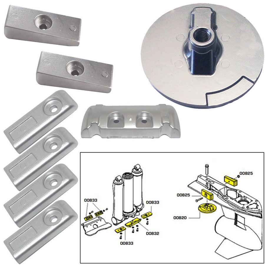 Tecnoseal Anode Kit wHardware  Mercury Verado 6  Magnesium 20816MG