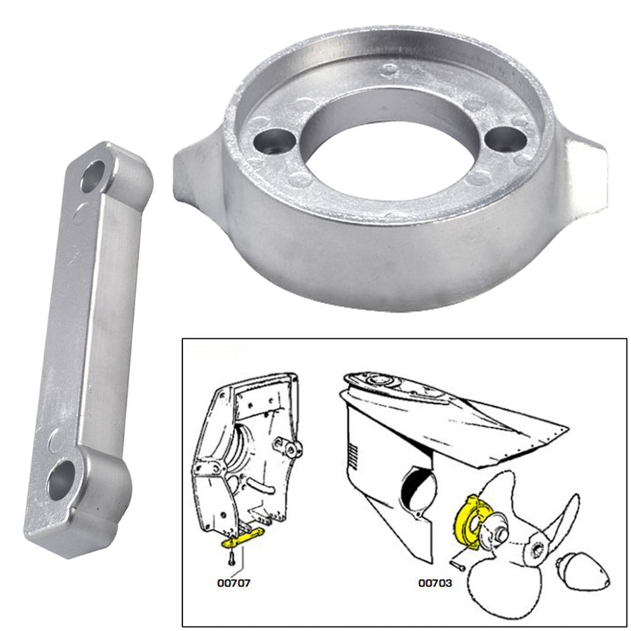 Tecnoseal Anode Kit wHardware  Volvo 280  Zinc 20701