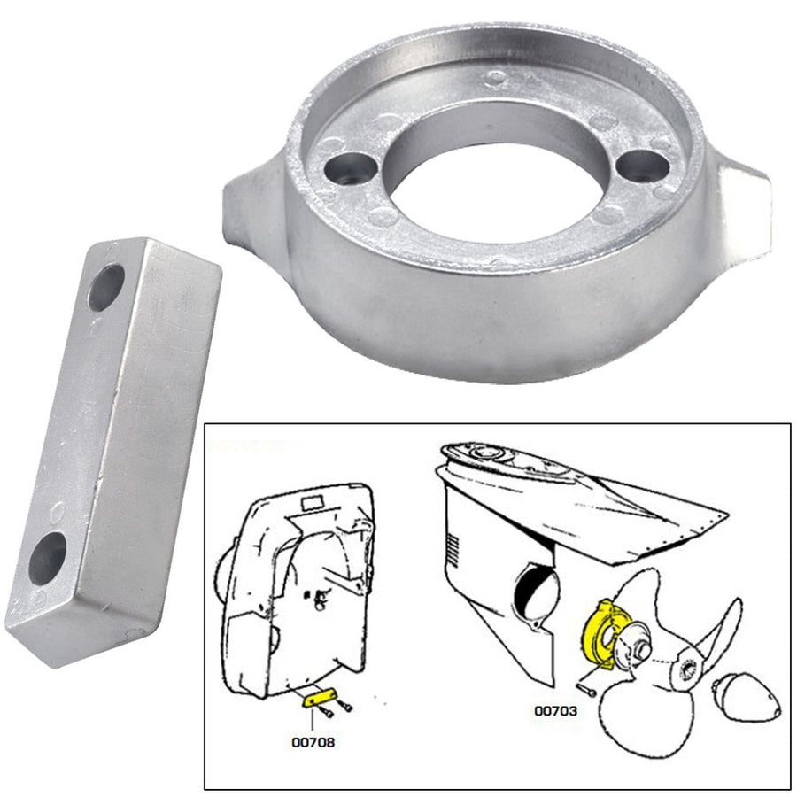 Tecnoseal Anode Kit wHardware  Volvo 290  Aluminum 20705AL