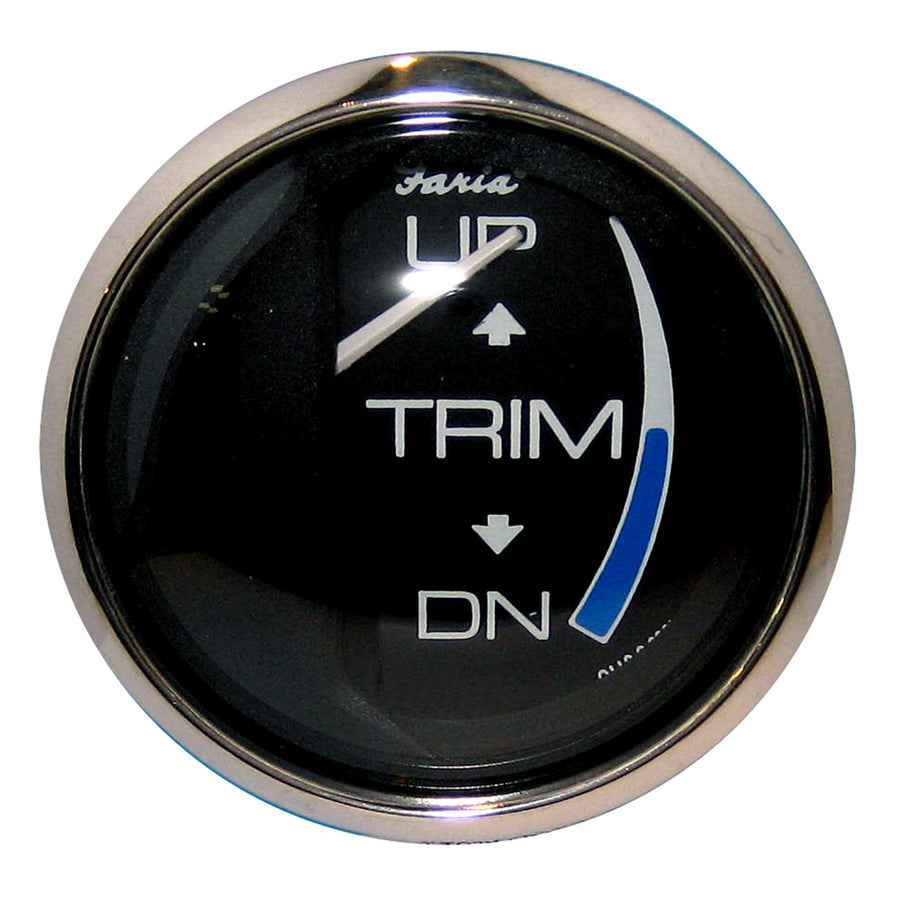Faria Chesapeake Black 2 Trim Gauge JESuzuki Outboard 13709