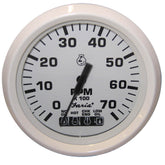 Faria Dress White 4 Tachometer wSystemcheck Indicator  7000 RPM Gas Johnson  Evinrude Outboard 33150
