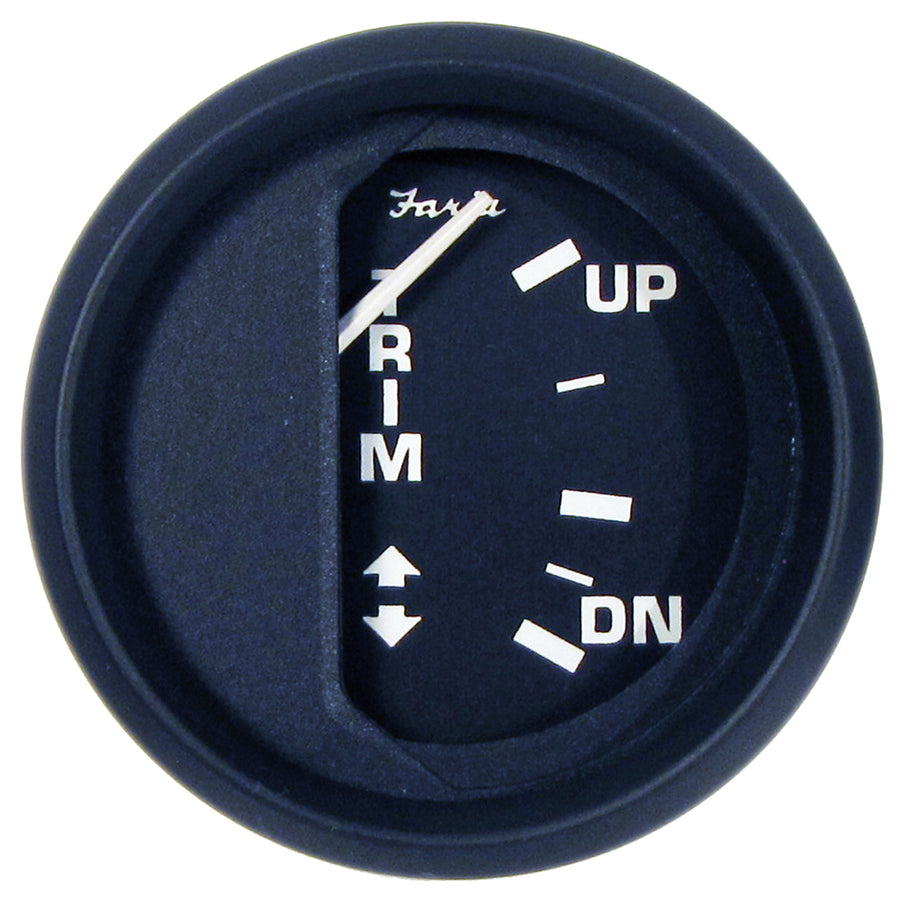 Faria Euro Black 2 Trim Gauge f JohnsonEvinrudeSuzuki Outboard 12827