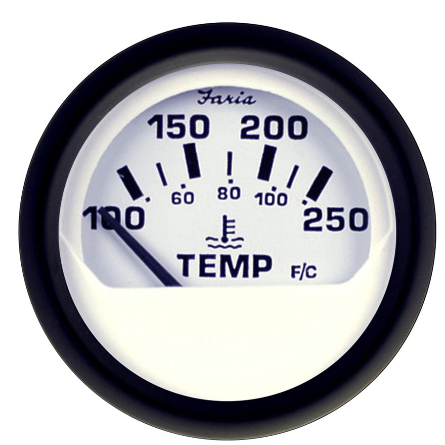 Faria Euro White 2 Water Temperature Gauge 100250 DegreeF 12904