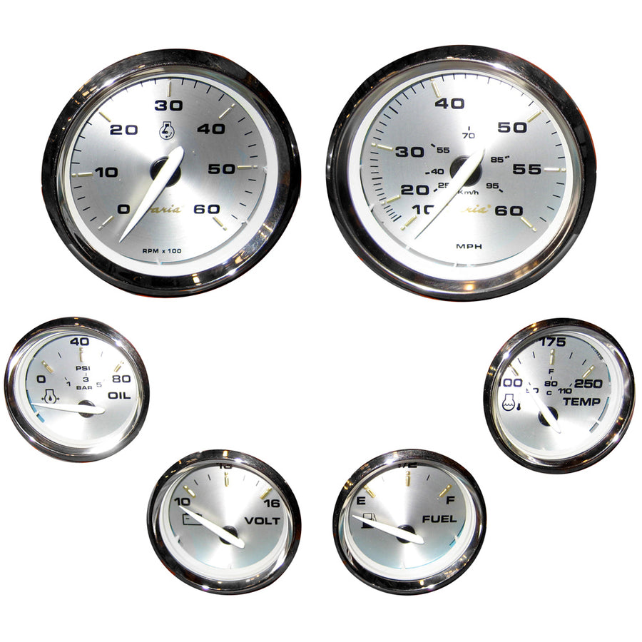 Faria Kronos Boxed Set of 6 Gauges f Inboard Motors KTF024