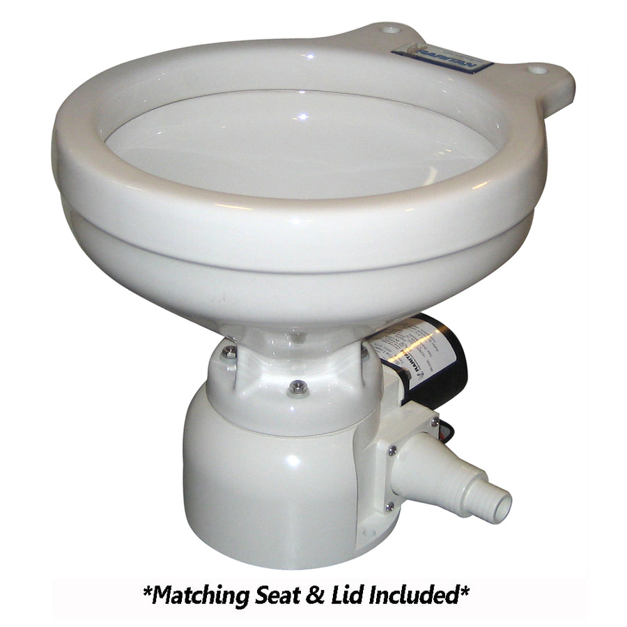 Raritan Sea Era Toilet  Marine Size  Remote Intake Pump  Straight  90 Discharge  Smart Toilet Control  12v 162MR012