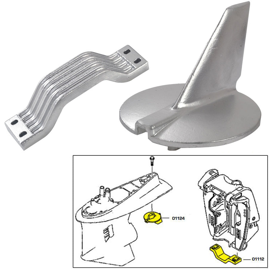 Tecnoseal Anode Kit  Yamaha 200250 HP  Magnesium 21104MG