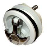 Whitecap THandle Latch  Chrome Plated ZamacWhite Nylon  No Lock  Freshwater Use Only S0230WC