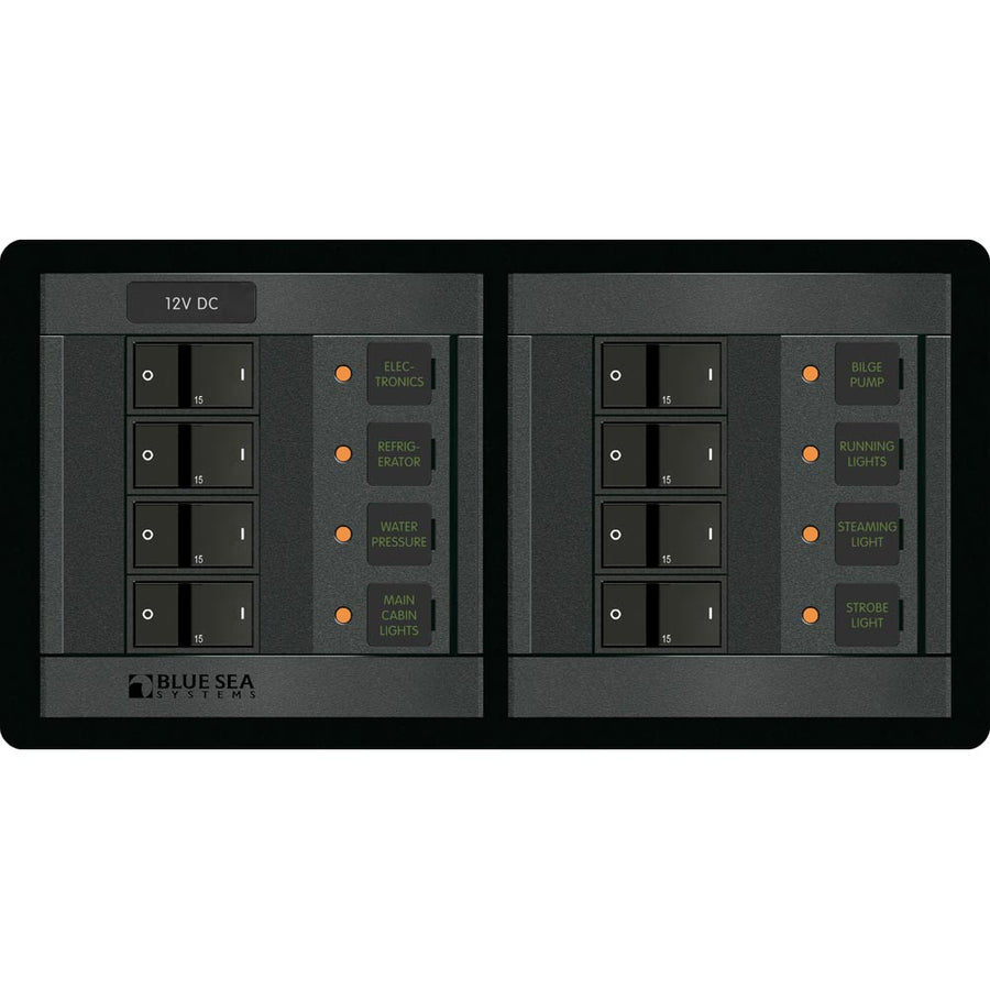 Blue Sea 1225 12V DC 8 Position  Horizontal 1225