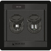 Blue Sea 1478 360 Panel  12V DC Socket  Dual USB Charger 1478