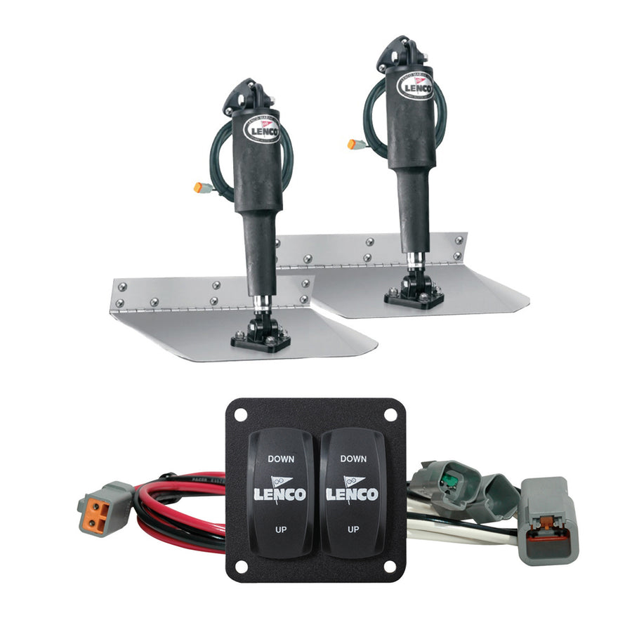 Lenco 9 x 12 Standard Trim Tab Kit wDouble Rocker Switch 15101104