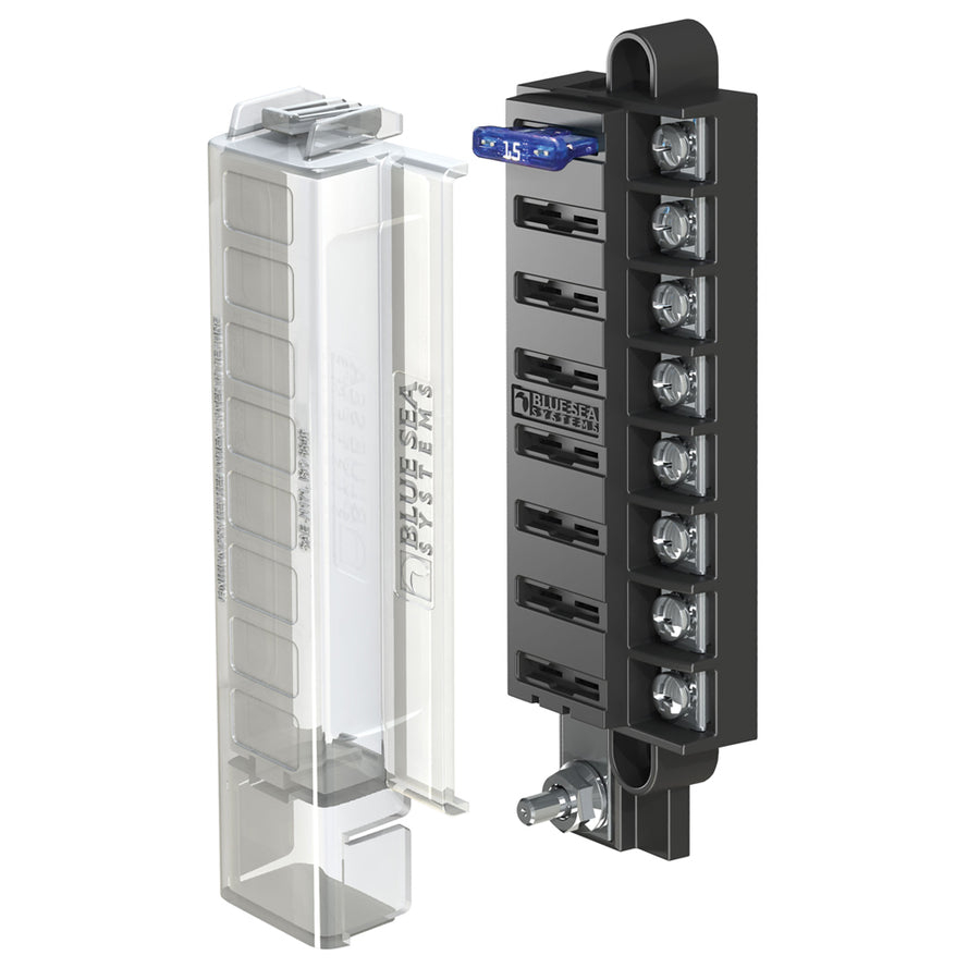 Blue Sea 5046 ST Blade Compact Fuse Blocks  8 Circuits wCover 5046