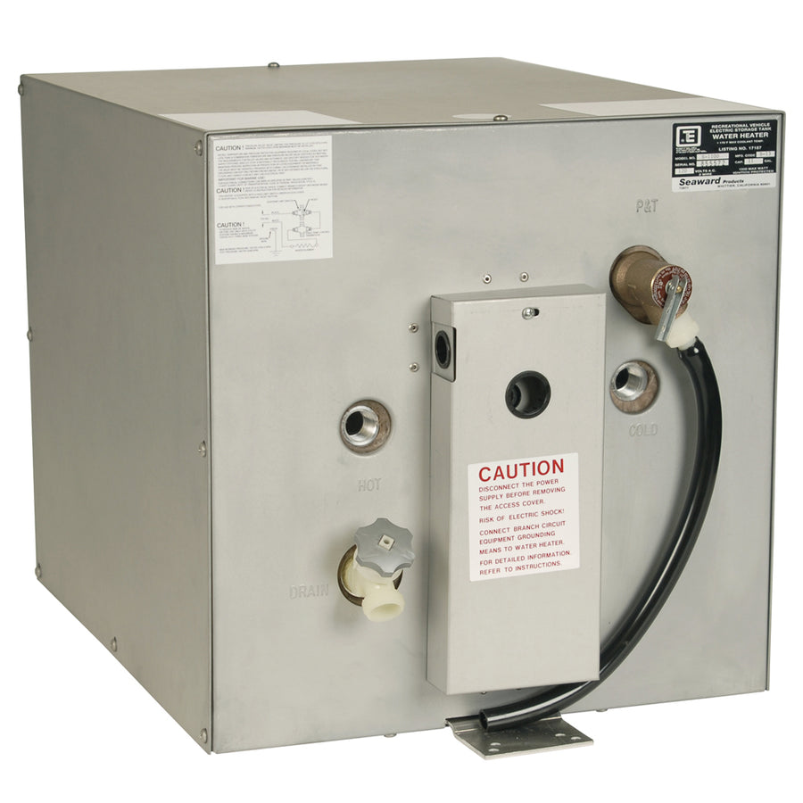 Whale Seaward 11 Gallon Hot Water Heater wRear Heat Exchanger  Galvanized Steel  120V  1500W S1100