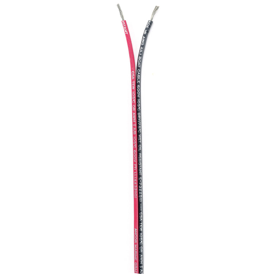 Ancor Ribbon Bonded Cable  162 AWG  RedBlack  Flat  500 153150