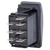 Blue Sea 7937 Contura II Switch DPDT Black  ONOFFON 7937
