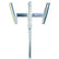 Tigress Triple Aluminum Kite Rod Holder  Straight Butt  Polished 88159