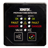 FireboyXintex Propane Fume Detector w2 Plastic Sensors  No Solenoid Valve  Square Black Bezel Display P2BNVR