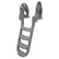 Dock Edge StandOff FlipUp Polyethylene Roto Molded 4Step Dock Ladder  Grey DE2084F