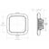 Lumitec Square Mirage Down Light  Warm White Dimming  HiCRI  Polished Bezel 116119