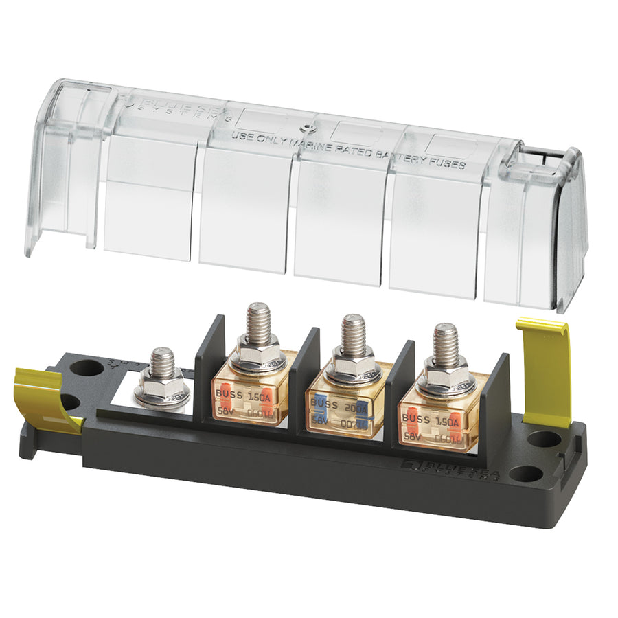 Blue Sea 5196 MRBF Surface Mount 3 Circuit Fuse Block  Common Source 5196