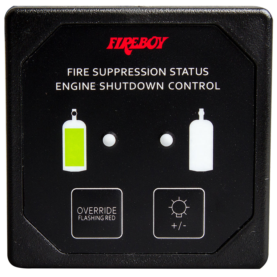FireboyXintex Deluxe Helm Display wMembrane Switch Remote Horn  LEDs fEngine Shutdown System  Black Bezel Display