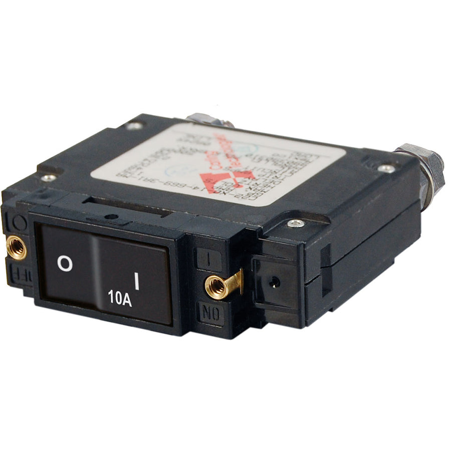 Blue Sea 7541 CSeries Flat Rocker Circuit Breaker  Single Pole  10A 7541