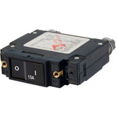 Blue Sea 7542 CSeries Flat Rocker Circuit Breaker  Single Pole  15A 7542