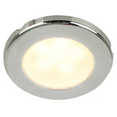 Hella Marine EuroLED 75 3 Round Screw Mount Down Light  Warm White LED  Stainless Steel Rim  12V 958109021