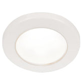 Hella Marine EuroLED 75 3 Round Screw Mount Down Light  White LED  White Plastic Rim  12V 958110011