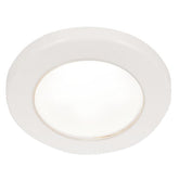 Hella Marine EuroLED 75 3 Round Screw Mount Down Light  White LED  White Plastic Rim  24V 958110111