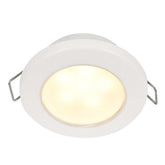 Hella Marine EuroLED 75 3 Round Spring Mount Down Light  Warm White LED  White Plastic Rim  12V 958109511