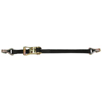 CargoBuckle Ratchet Strap TieDown wDouble JHooks  Keeper  1 x 12 F14060