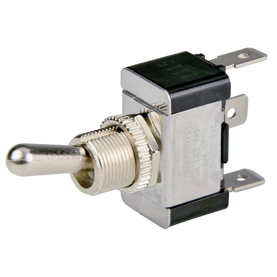 BEP SPDT Chrome Plated Toggle Switch  ONOFFON 1002001