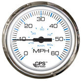 Faria Chesapeake White SS 4 Studded Speedometer  60MPH GPS 33839