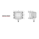 RIGID Industries DSS Series PRO Flood Surface Mount  Black 261113
